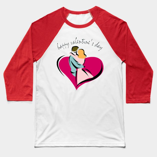 valentine's day t-shit Baseball T-Shirt by adouniss